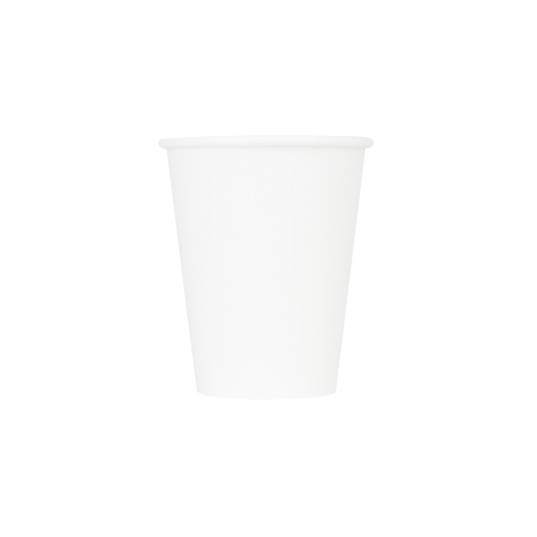 [1,000 ct] 8 oz Paper Coffee Cups | White | 80 mm