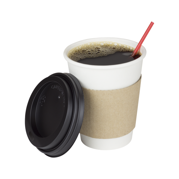 [1,000 ct] 8 oz Paper Coffee Cups | White | 80 mm
