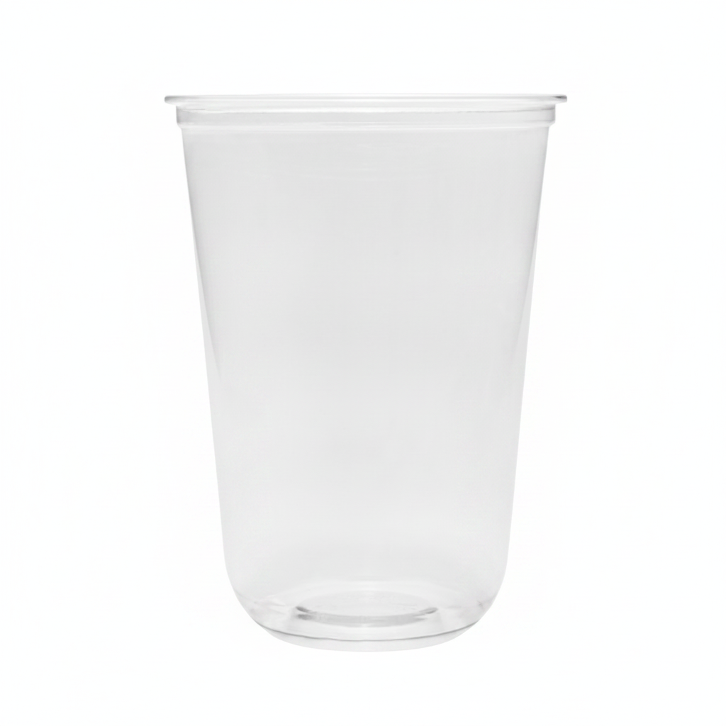 [1,000 ct] 20 oz Clear Plastic Cold Cups | PET | U-Shape | 98 mm