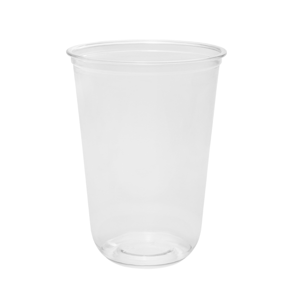 [1,000 ct] 20 oz Clear Plastic Cold Cups | PET | U-Shape | 98 mm