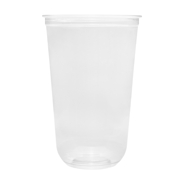[600 ct] 24 oz Clear Plastic Cold Cups | PET | U-Shape | 98 mm