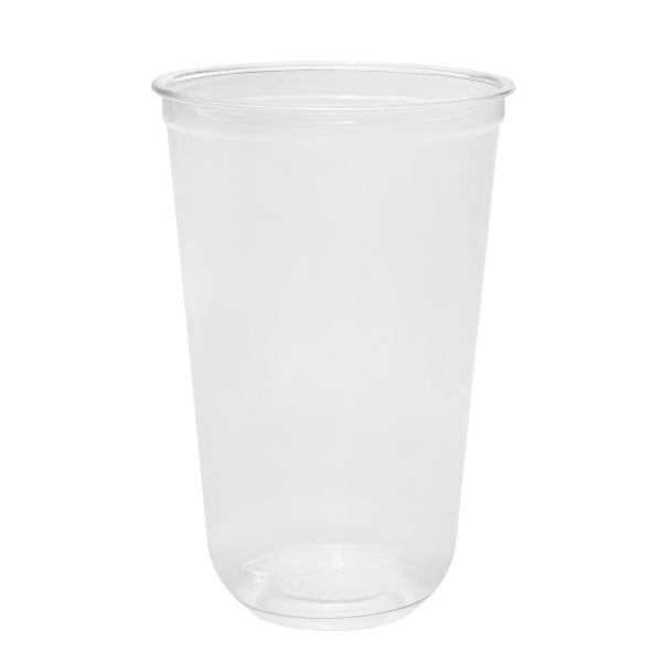 [600 ct] 24 oz Clear Plastic Cold Cups | PET | U-Shape | 98 mm