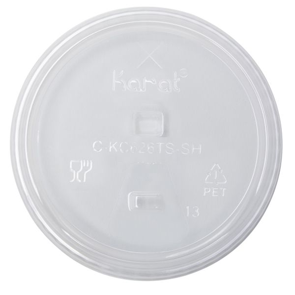[1,000 ct] Strawless Sipper Lids | PET | 98 mm | Clear | With Flip Cap