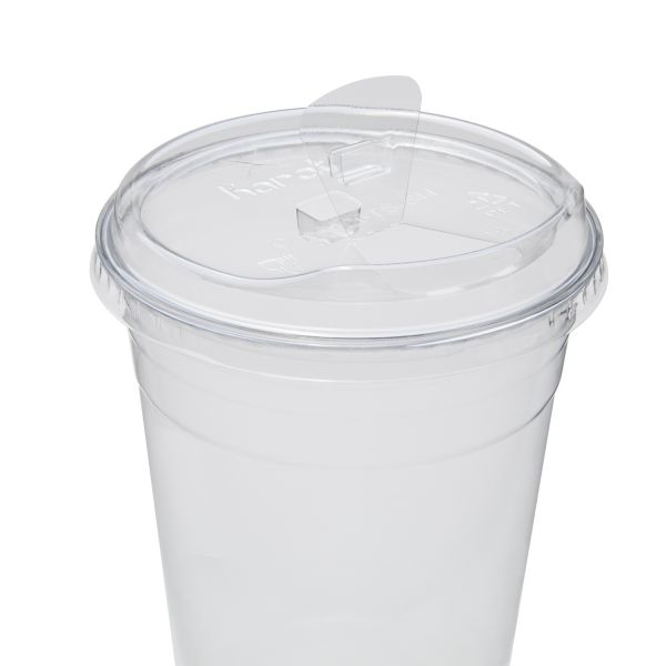 [1,000 ct] Strawless Sipper Lids | PET | 98 mm | Clear | With Flip Cap