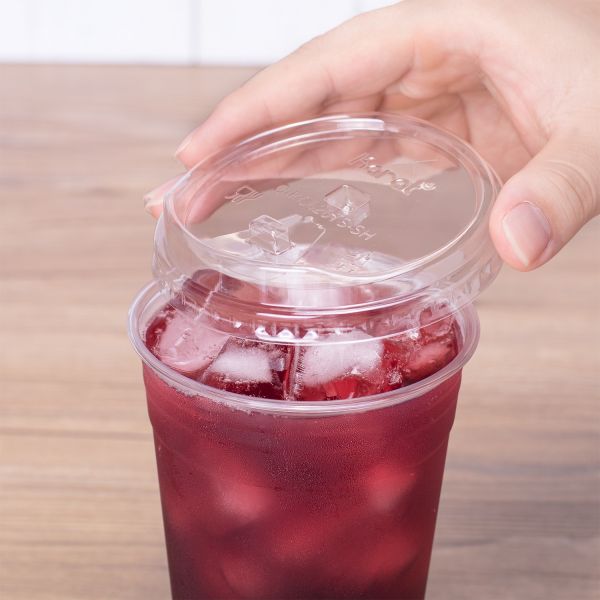 [1,000 ct] Strawless Sipper Lids | PET | 98 mm | Clear | With Flip Cap