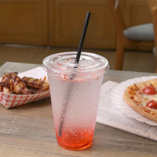 [1,000 ct] Plastic Cup Lids | 98 mm | PET | Clear