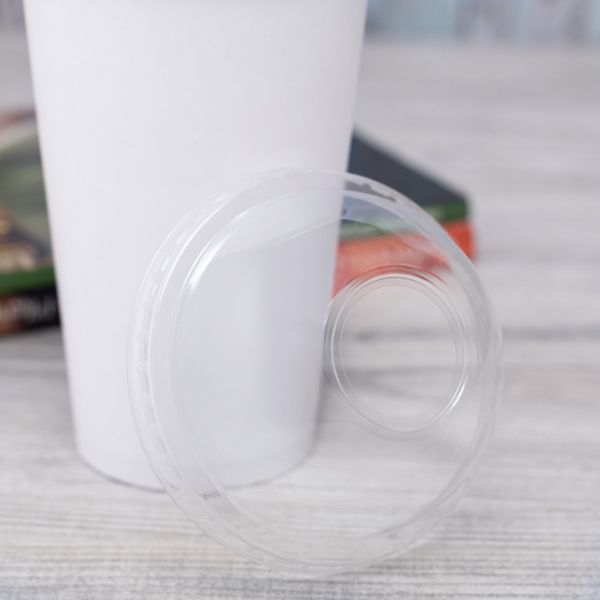[1,000 ct] Plastic Dome Cup Lids | PET | 90 mm