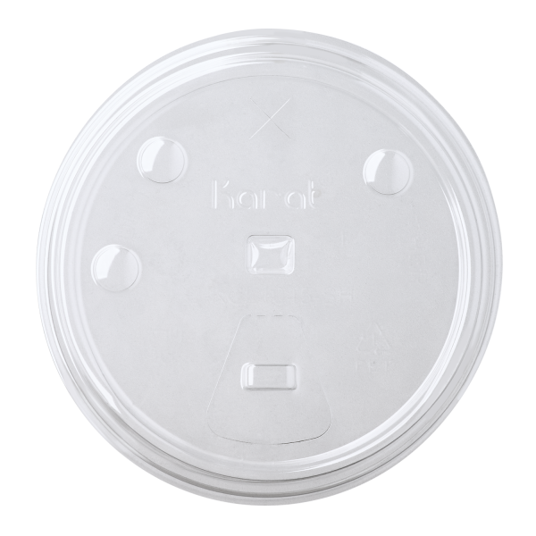 [600 ct] 32 oz Strawless Sipper Lids | PET | 104.5 mm | Clear | With Flip Cap