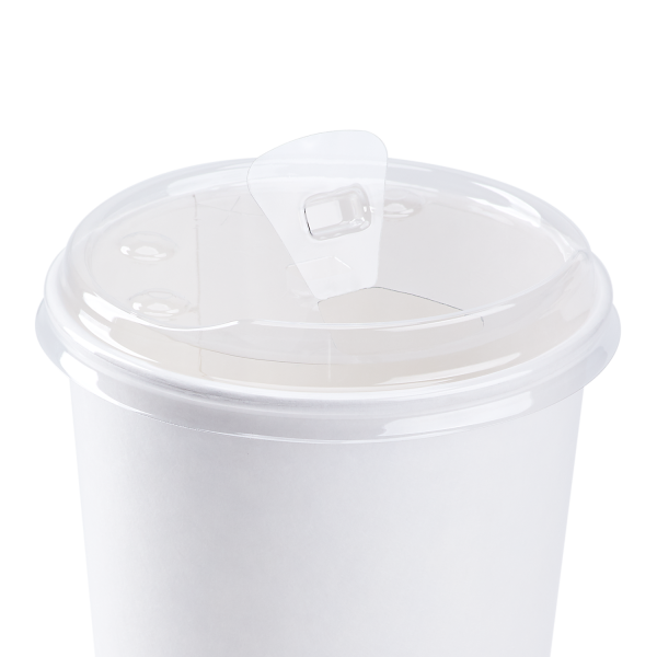 [600 ct] 32 oz Strawless Sipper Lids | PET | 104.5 mm | Clear | With Flip Cap