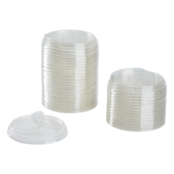 [600 ct] 32 oz Strawless Sipper Lids | PET | 104.5 mm | Clear | With Flip Cap