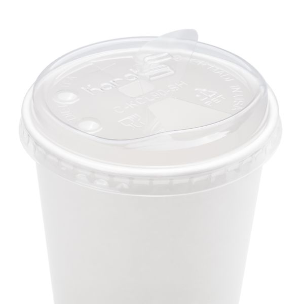 [1,000 ct] Strawless Sipper Lids | PET | 90 mm | Clear | With Flip Cap