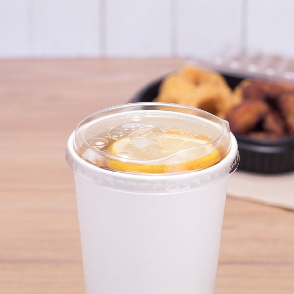 [1,000 ct] Strawless Sipper Lids | PET | 90 mm | Clear | With Flip Cap