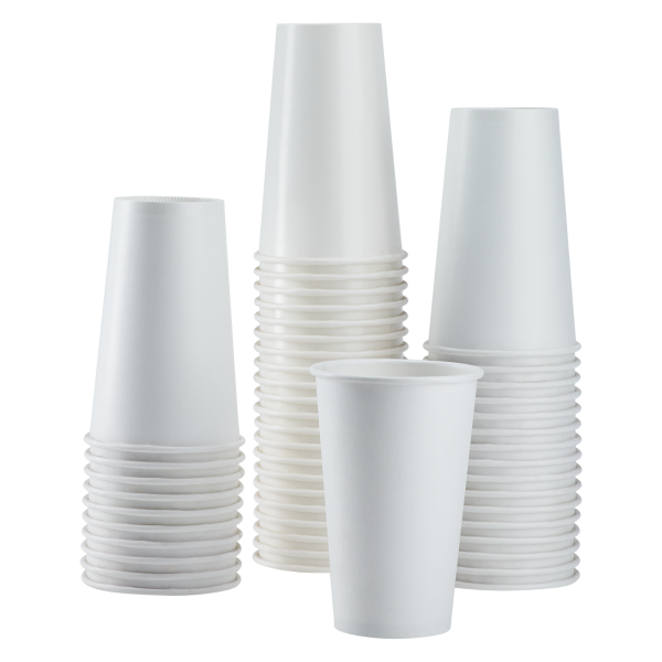 [1,000 ct] 16 oz Paper Cold Cups | 90 mm | White