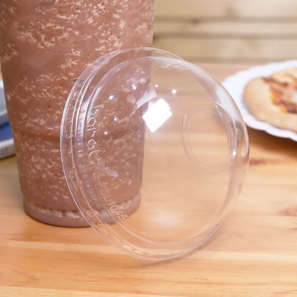 [600 ct] 32 oz Plastic Dome Cup Lids | PET | 104.5 mm