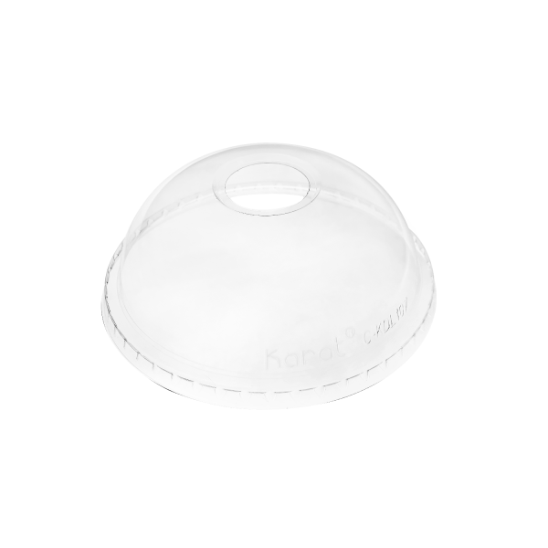 [500 ct] 32 oz Plastic Dome Cup Lids | PET | 107 mm