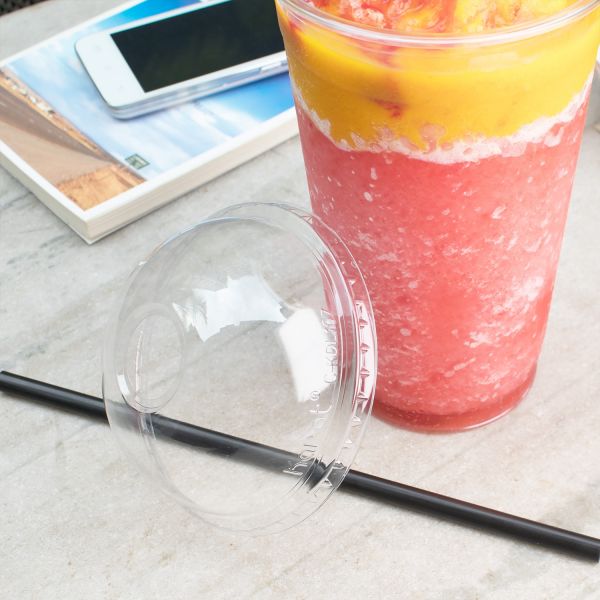 [500 ct] 32 oz Plastic Dome Cup Lids | PET | 107 mm