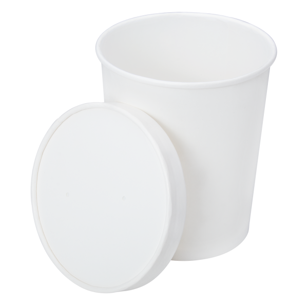 [500 ct] Paper Food Container Lids | 32 oz | 115 mm