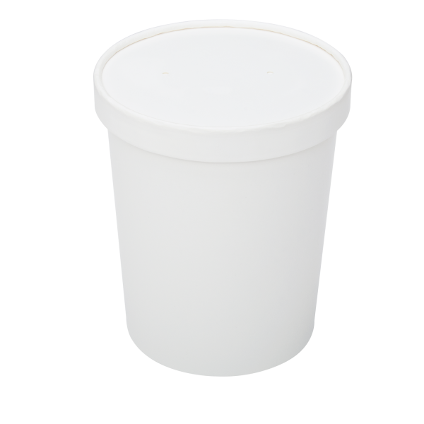 [500 ct] Paper Food Container Lids | 32 oz | 115 mm