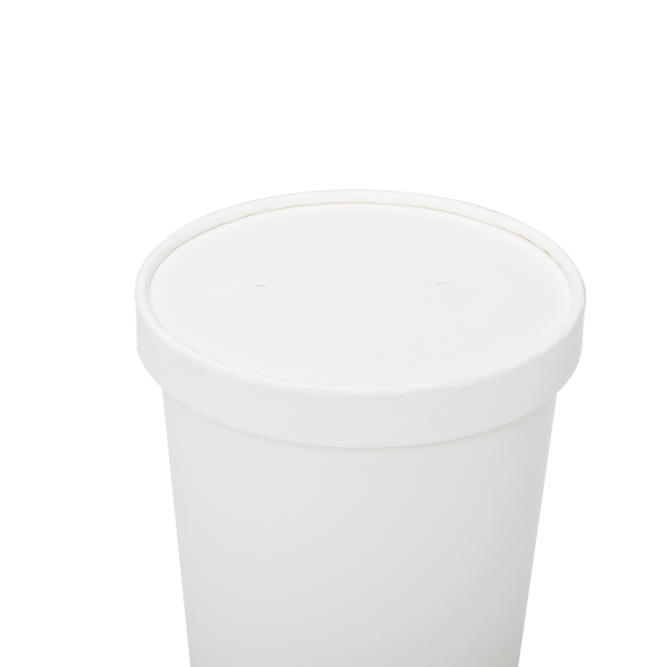[500 ct] Paper Food Container Lids | 32 oz | 115 mm