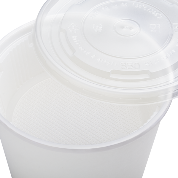 [600 ct] Plastic Inserts | 18 oz | PP | for 24-32 oz Paper Food Containers | 139 mm