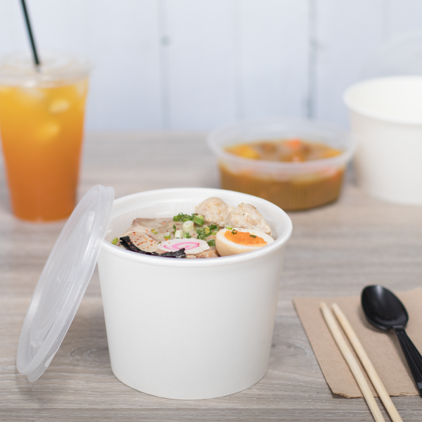 [600 ct] Plastic Inserts | 18 oz | PP | for 24-32 oz Paper Food Containers | 139 mm