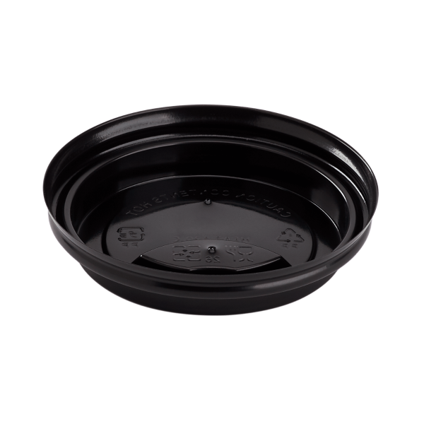 [1,000 ct] 8 oz Paper Coffee Cup Lids | 80 mm | PP | Black