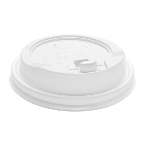 [1,000 ct] 10-24 oz Paper Coffee Cup Lids | 90 mm | White | Flip-Top
