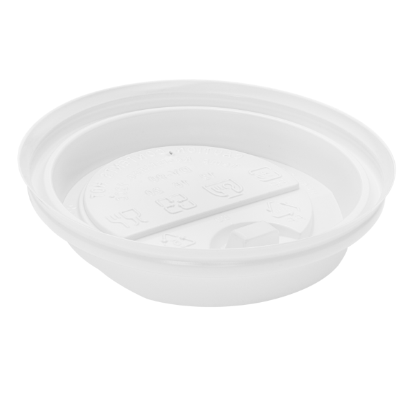 [1,000 ct] 10-24 oz Paper Coffee Cup Lids | 90 mm | White | Flip-Top