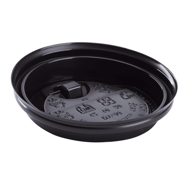 [1,000 ct] 10-24 oz Paper Coffee Cup Lids | 90 mm | Black | Flip-Top