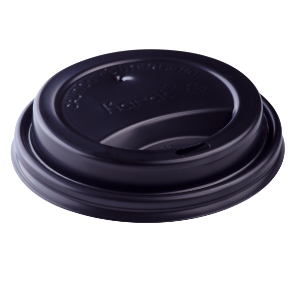 [1,000 ct] 10-24 oz Paper Coffee Cup Lids | 90 mm | Black