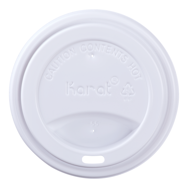 [1,000 ct] 10-24 oz Paper Coffee Cup Lids | 90 mm | White