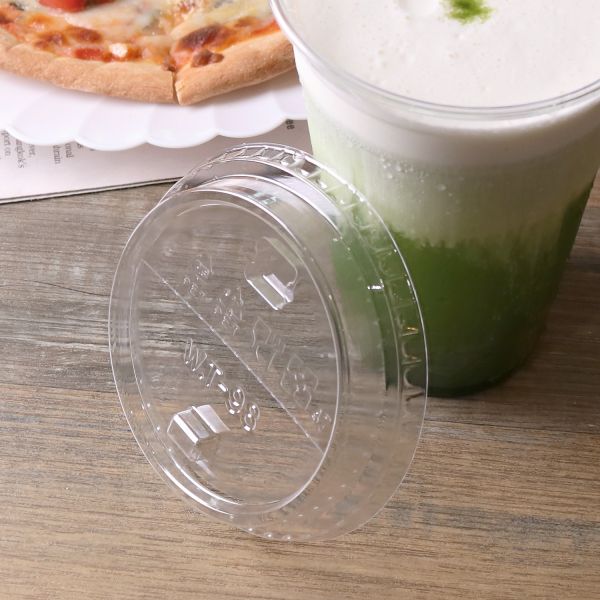 [1,000 ct] Plastic Dome Sipper Lids | PET | 98 mm | Half-Moon Flip Lid