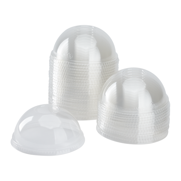 [1,000 ct] Plastic Dome Cup Lids | PET | 98 mm