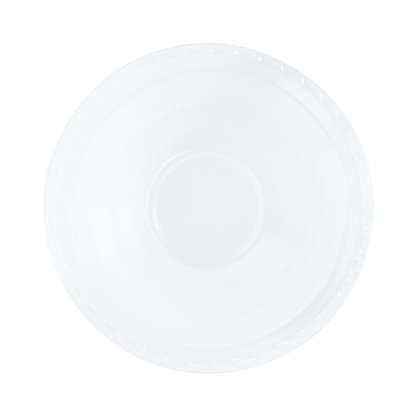 [1,000 ct] Plastic Dome Cup Lids | PET | No Hole | 90 mm