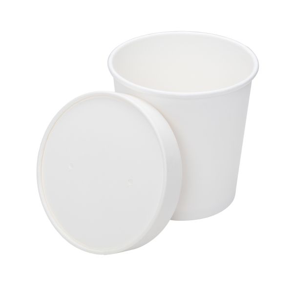 [1,000 ct] Paper Food Container Lids | 96 mm