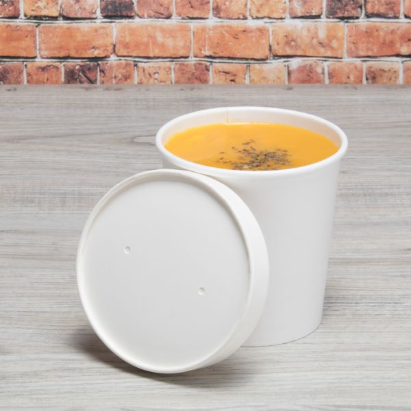 [1,000 ct] Paper Food Container Lids | 96 mm