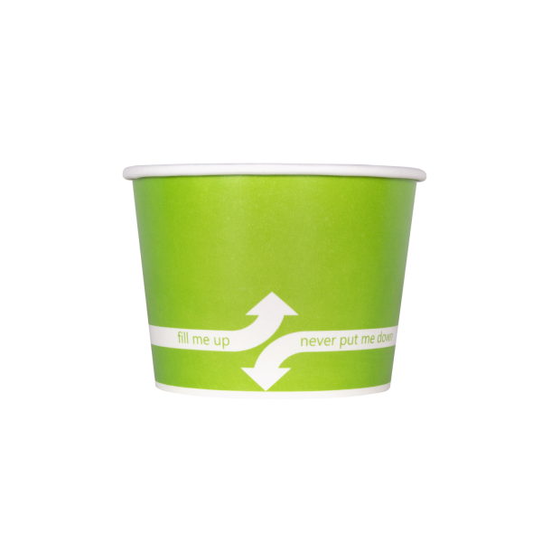 [1,000 ct] 16 oz Paper Food Containers | 112 mm | Green