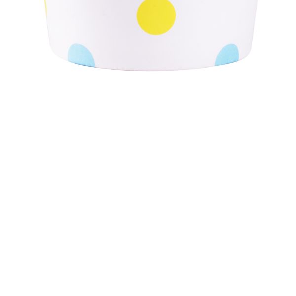 [1,000 ct] 12 oz Paper Food Containers | 100 mm | Dots Print
