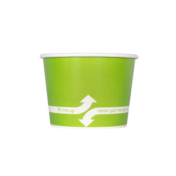 [1,000 ct] 12 oz Paper Food Containers | 100 mm | Green