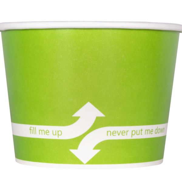 [1,000 ct] 12 oz Paper Food Containers | 100 mm | Green