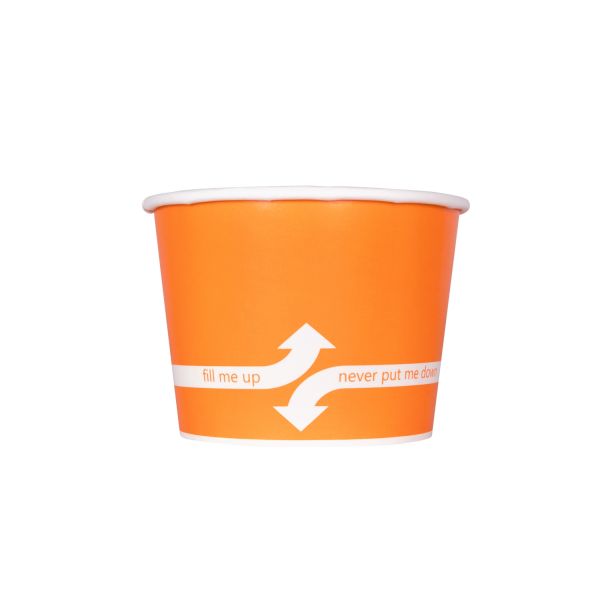 [1,000 ct] 12 oz Paper Food Containers | 100 mm | Orange