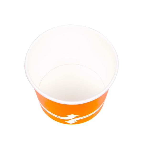 [1,000 ct] 12 oz Paper Food Containers | 100 mm | Orange
