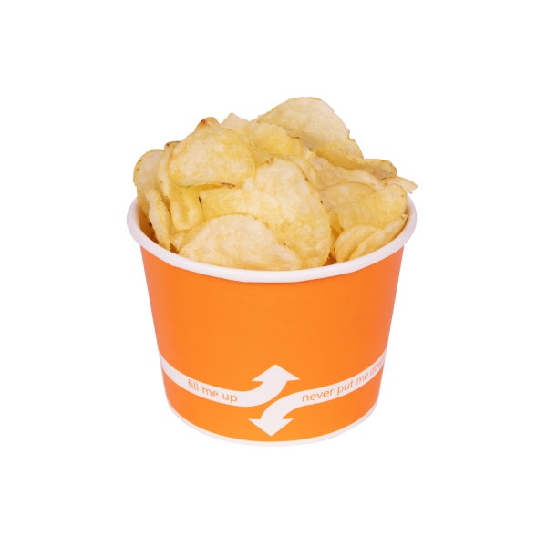 [1,000 ct] 12 oz Paper Food Containers | 100 mm | Orange
