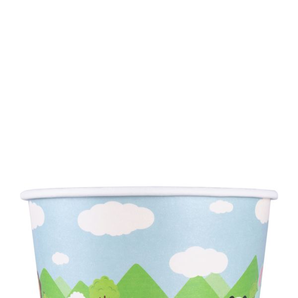 [1,000 ct] 12 oz Paper Food Containers | 100 mm | Safari Print