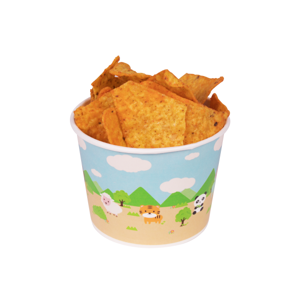 [1,000 ct] 12 oz Paper Food Containers | 100 mm | Safari Print