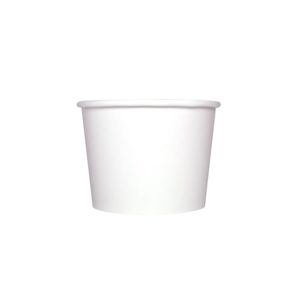 [1,000 ct] 12 oz Paper Food Containers | 100 mm | White