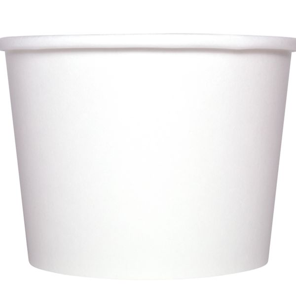 [1,000 ct] 12 oz Paper Food Containers | 100 mm | White