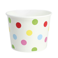 [1,000 ct] 16 oz Paper Food Containers | 112 mm | Dots Print