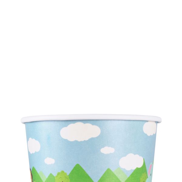 [1,000 ct] 16 oz Paper Food Containers | 112 mm | Safari Print