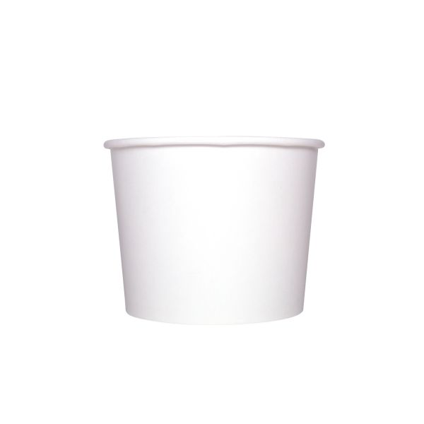 [1,000 ct] 16 oz Paper Food Containers | 112 mm | White